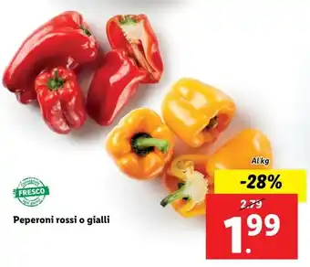 Lidl Peperoni rossi o gialli offerta
