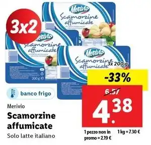 Lidl Merivio Scamorzine affumicate offerta