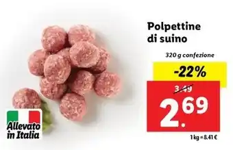 Lidl Polpettine di suino 320 g confezione offerta