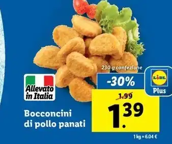 Bocconcini di pollo panati 230 g confezione