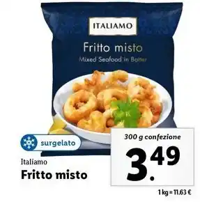 Lidl Italiamo Fritto misto 300 g confezione offerta
