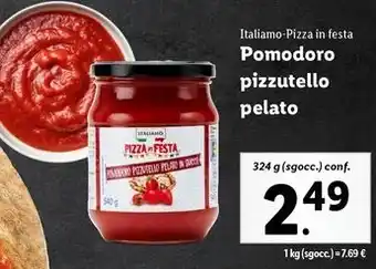Lidl Italiamo-Pizza in festa Pomodoro pizzutello pelato 324 g (sgocc.) conf. offerta