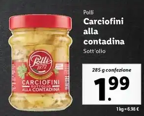 Lidl Polli Carciofini alla contadina offerta