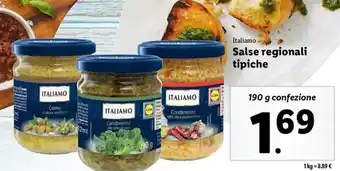 Lidl Italiamo Salse regionali tipiche 190 g confezione offerta