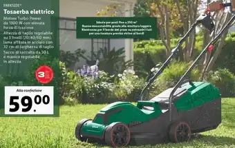 Lidl PARKSIDE Tosaerba elettrico offerta