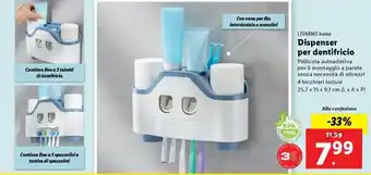 Lidl LIVARNO home Dispenser per dentifricio offerta