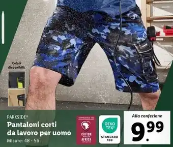 Lidl PARKSIDE Pantaloni corti da lavoro per uomo offerta
