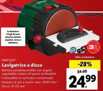 Lidl PARKSIDE Levigatrice a disco offerta