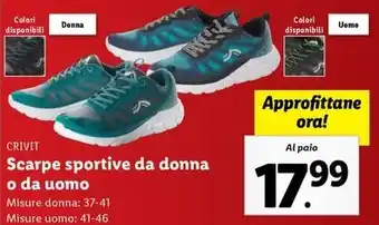 Lidl CRIVIT Scarpe sportive da donna o da uomo offerta