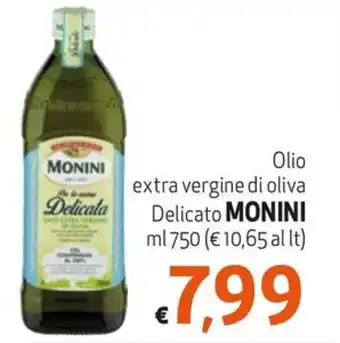 Belmarket Olio extra vergine di oliva Delicato MONINI ml 750 offerta