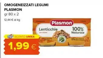 Tigre OMOGENEIZZATI LEGUMI PLASMON gr 80 x 2 offerta