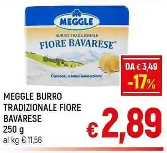 A&O MEGGLE BURRO TRADIZIONALE FIORE BAVARESE 250 g offerta