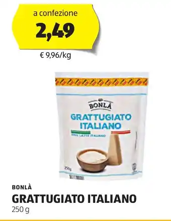 ALDI BONLÀ GRATTUGIATO ITALIANO 250 g offerta