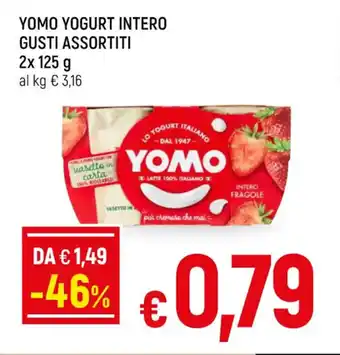 Famila YOMO YOGURT INTERO GUSTI ASSORTITI 2x 125 g offerta