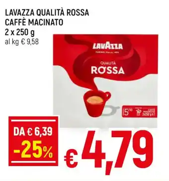 Famila LAVAZZA QUALITÀ ROSSA CAFFÈ MACINATO 2 x 250 g offerta