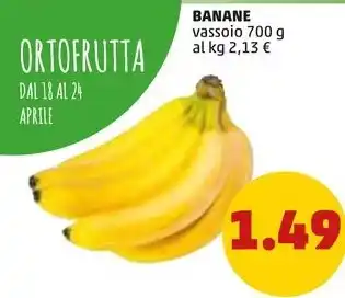 PENNY BANANE vassoio 700 g offerta