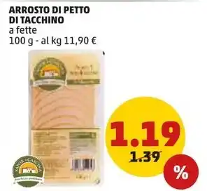 PENNY ARROSTO DI PETTO DI TACCHINO a fette offerta