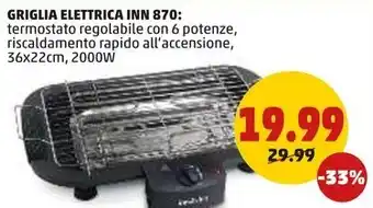 PENNY GRIGLIA ELETTRICA INN 870 offerta