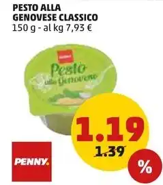 PENNY PESTO ALLA GENOVESE CLASSICO 150 g offerta