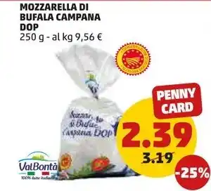 PENNY MOZZARELLA DI BUFALA CAMPANA DOP offerta