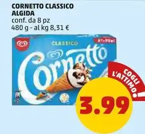 PENNY CORNETTO CLASSICO ALGIDA conf. da 8 pz offerta