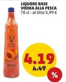 PENNY LIQUORE BASE VODKA ALLA PESCA 70 cl offerta