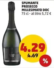 PENNY SPUMANTE PROSECCO MILLESIMATO DOC 75 cl offerta