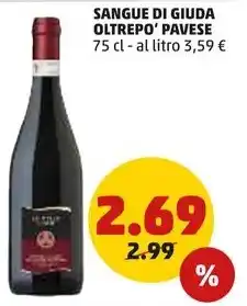 PENNY SANGUE DI GIUDA OLTREPO' PAVESE 75 cl offerta