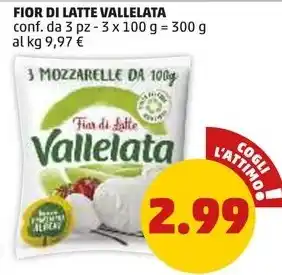 PENNY FIOR DI LATTE VALLELATA conf. da 3 pz-3 x 100 g offerta