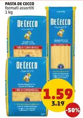 PENNY PASTA DE CECCO formati assortiti 1 kg offerta