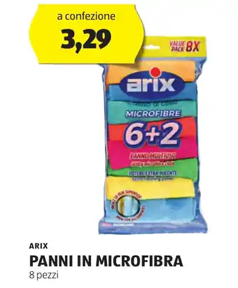 ALDI ARIX PANNI IN MICROFIBRA 8 pezzi offerta