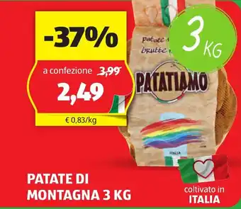 ALDI PATATE DI MONTAGNA 3 KG offerta