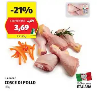 ALDI IL PODERE COSCE DI POLLO 1,1 kg offerta