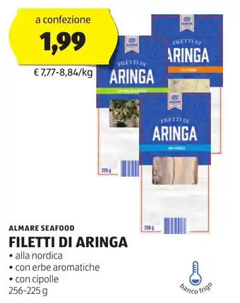 ALDI ALMARE SEAFOOD FILETTI DI ARINGA offerta