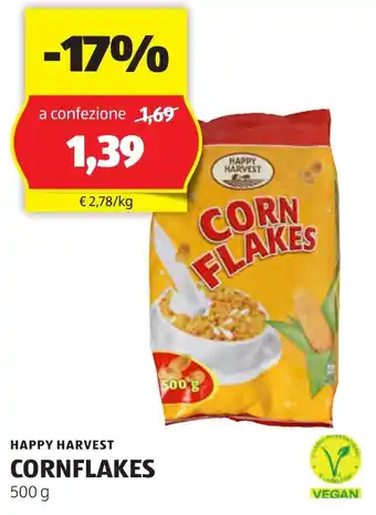 ALDI HAPPY HARVEST CORNFLAKES 500 g offerta