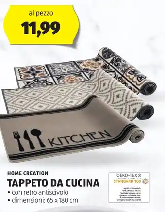 ALDI HOME CREATION TAPPETO DA CUCINA offerta