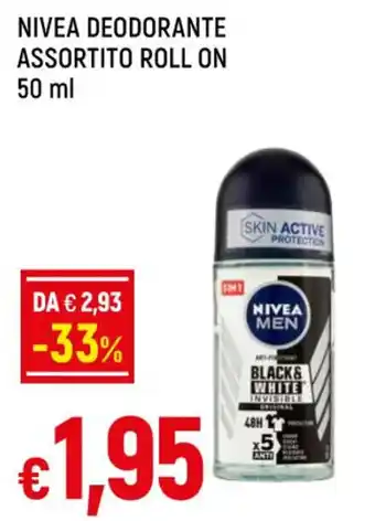 Famila NIVEA DEODORANTE ASSORTITO ROLL ON 50 ml offerta