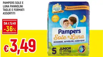 Famila PAMPERS SOLE E LUNA PANNOLINI TAGLIE E FORMATI ASSORTITI offerta