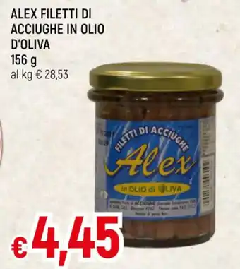 Famila ALEX FILETTI DI ACCIUGHE IN OLIO D'OLIVA 156 g offerta