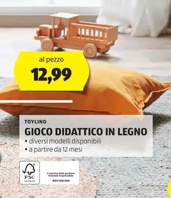 TOYLINO GIOCO DIDATTICO IN LEGNO