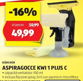 ALDI KÄRCHER ASPIRAGOCCE KWI 1 PLUS C offerta