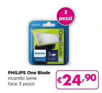 Acqua & Sapone PHILIPS One Blade ricambi lame face 3 pezzi offerta