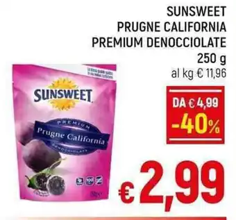 A&O SUNSWEET PRUGNE CALIFORNIA PREMIUM DENOCCIOLATE 250 g offerta