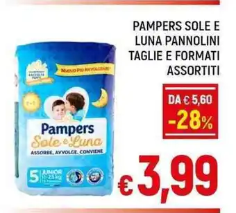 A&O PAMPERS SOLE E LUNA PANNOLINI TAGLIE E FORMATI ASSORTITI offerta