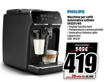 MediaWorld Macchina del caffè offerta