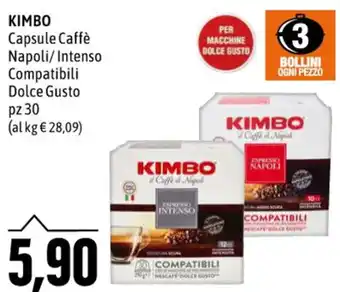 Emi Supermercati KIMBO Capsule Caffè Napoli/Intenso Compatibili Dolce Gusto offerta