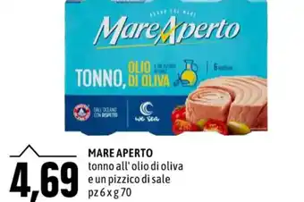 Emi Supermercati MARE APERTO tonno all'olio di oliva e un pizzico di sale pz6xg70 offerta
