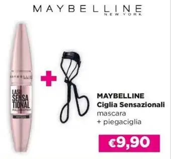 Acqua & Sapone MAYBELLINE Ciglia Sensazionali mascara + piegaciglia offerta