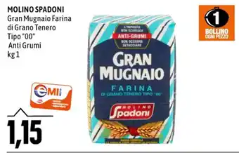 MOLINO SPADONI Gran Mugnaio Farina di Grano Tenero Tipo "00" Anti Grumi kg 1