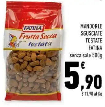 Conad MANDORLE SGUSCIATE TOSTATE FATINA senza sale 500g offerta